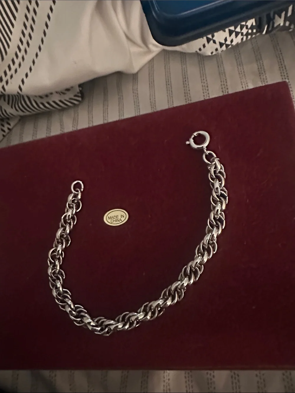 Sterling-Style Silver Rope Chain Bracelet - Women's Accessory